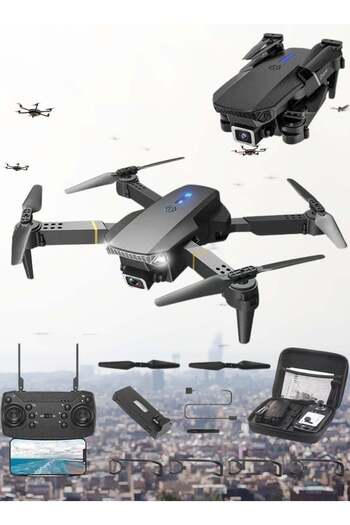 Generic Foldable Quadcopter E88 Pro Max Drone with 4K Dual Camera for Adults, Remote Control Drone with Gest