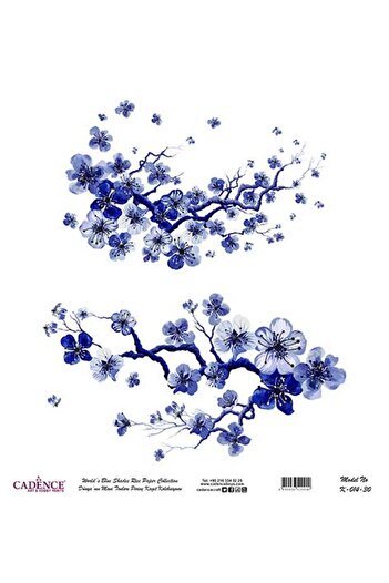Cadence Blue Shades of the World Rice Decoupage Paper - K-014