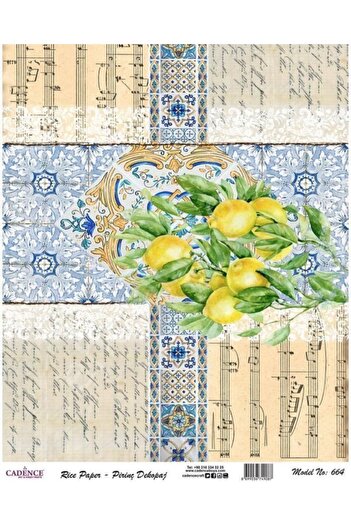 Cadence Brass Decoupage Paper - Model 664