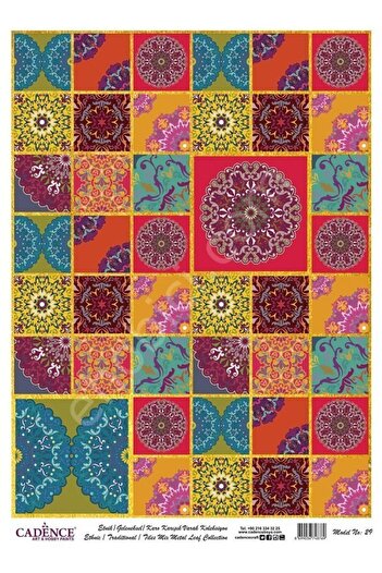 Cadence Patterned Gold Foil Brass Decorative Paper - Model 029