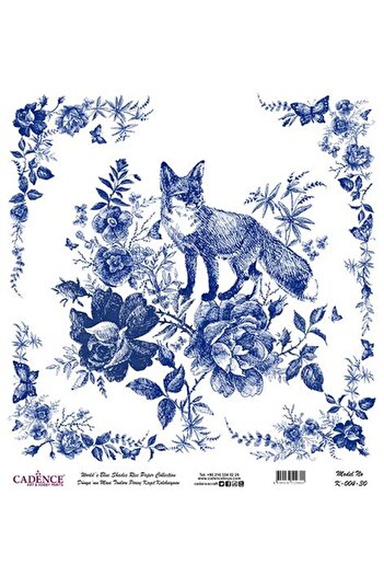 Cadence Blue Shades of the World Rice Decoupage Paper - K-004