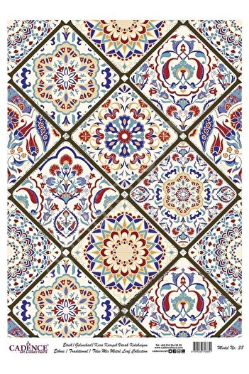 Cadence Patterned Silver Foil Rice Decoapaj Paper - Model 038