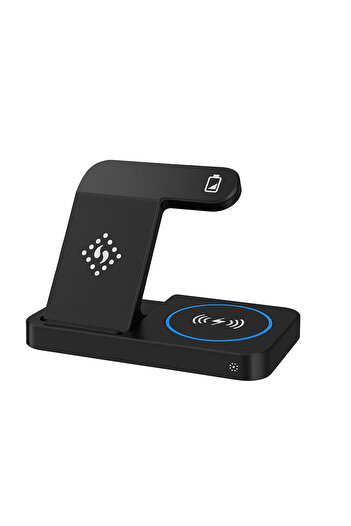 STBON 3 in 1 wireless charging station Fast Charge phone watch headphones