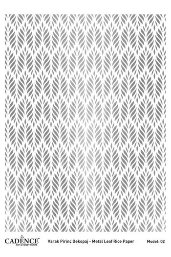 Cadence Silver Leaf Brass Decoapaj Paper - Model 02