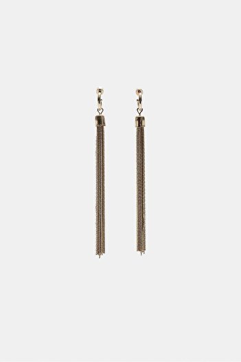Stradivarius Metal pompom dangle earrings