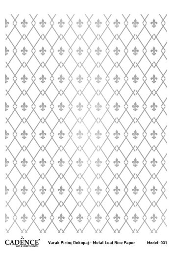 Cadence Silver Leaf Brass Decorative Paper - Model 31