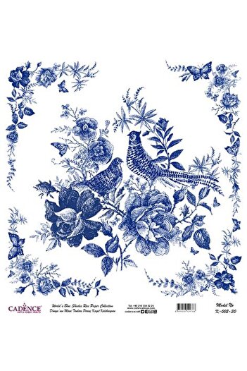 Cadence Blue Shades of the World Rice Decoupage Paper - K-002