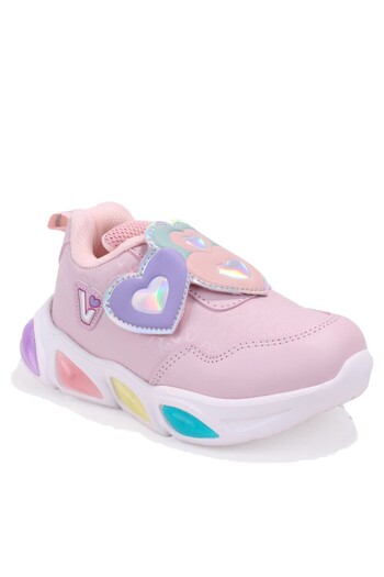 Vicco Lovely 346P25K234 Powder Orthopedic Lighted Girls' Sports Shoes