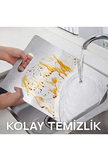 BERMİRA Home Collection 3 Boy 18/10 Paslanmaz Çelik Kesme Tahtası | 3 Al 2 Öde Fırsatı!