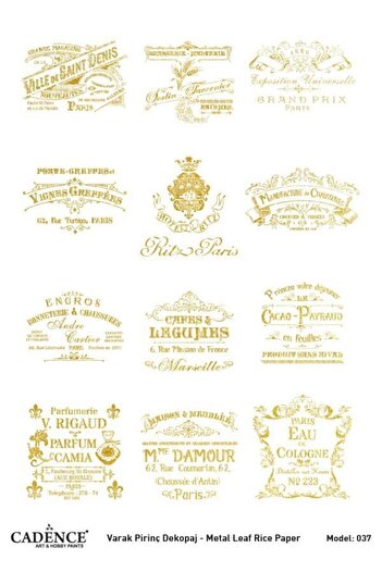 Cadence Gold Leaf Rice Decoapaj Paper - Model 37