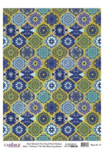 Cadence Patterned Gold Foil Brass Decorative Paper - Model 017