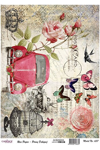 Cadence Brass Decoupage Paper - Model 637