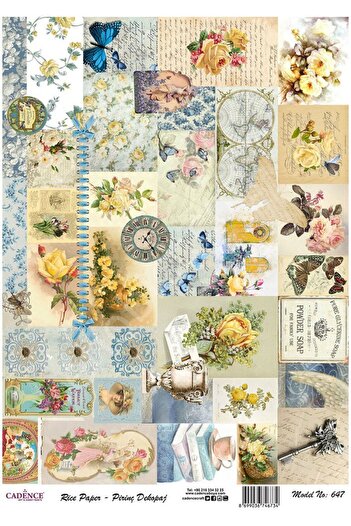Cadence Brass Decoupage Paper - Model 647