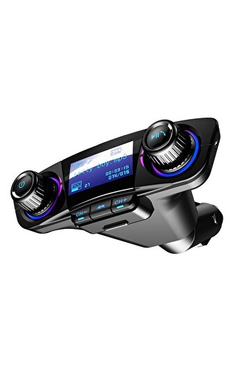 zola Transmițător Bluetooth, 2 porturi USB 5.0, FM, MP3, WMA, slot card, cablu jack, rotire 180 grade