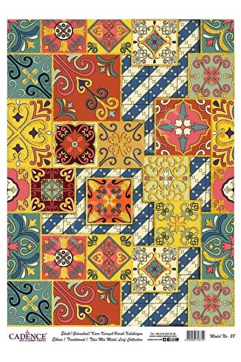 Cadence Patterned Gold Foil Brass Decorative Paper - Model 028