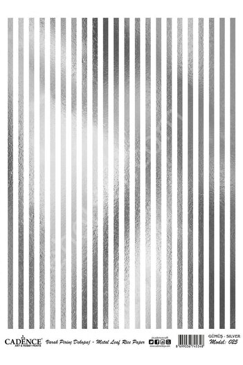 Cadence Silver Leaf Brass Decorative Paper - Model 25