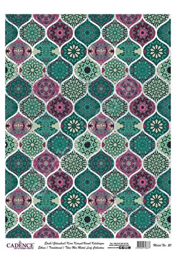 Cadence Patterned Silver Foil Rice Decoapaj Paper - Model 020