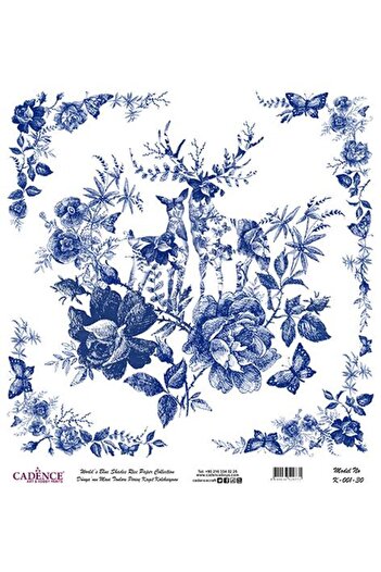 Cadence Blue Shades of the World Rice Decoupage Paper - K-001