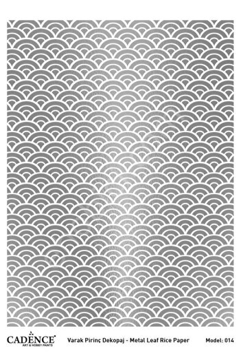 Cadence Silver Leaf Brass Decoapaj Paper - Model 14