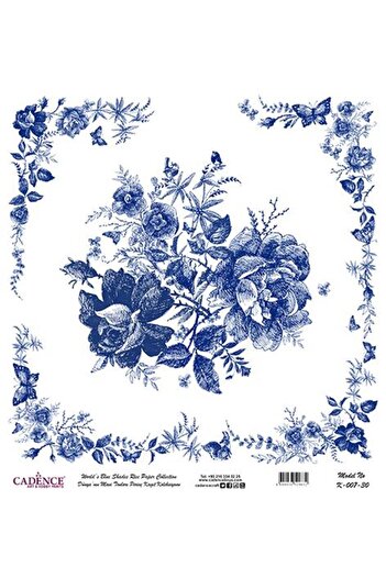 Cadence Blue Shades of the World Rice Decoupage Paper - K-007