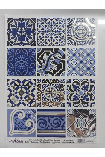 Cadence Patterned Silver Foil Rice Decoapaj Paper - Model 049