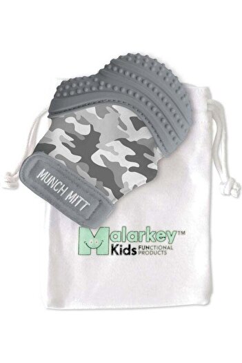 Malarkey Kids Camo Printed Munch Mitt Teether With Travel Bag