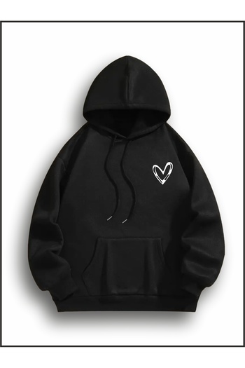 estilowear Unisex Bull Printed Oversize Sweatshirt Black