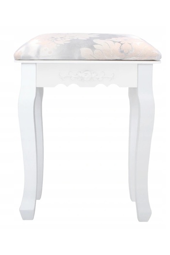SERSIMO Upholstered stool for dressing table, solid wood legs, 38x28x45 cm
