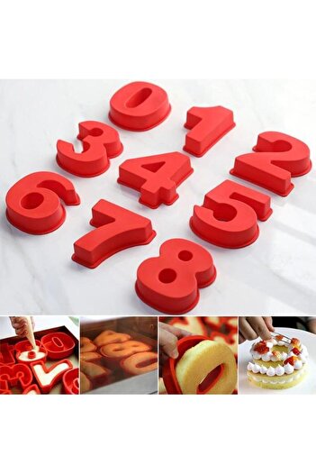 Onuvio Silicone number mold set, 9 pieces, Arabic numerals, for baking, cake, large size 25cm, Onuvio™
