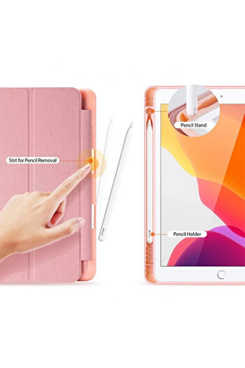 Butik Dux Ducis iPad 7-8-9 10.2 (201920202021) Kılıf Kalem Yerli Soft Tpu Mıknatıslı Domo Kılıf-(5775)