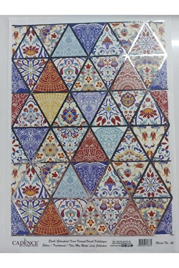 Cadence Patterned Silver Foil Rice Decoapaj Paper - Model 040