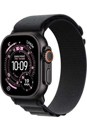 Apple Watch Ultra 3 GPS + Cellular 49mm Black Titanium Case with Black Alpine Loop - Medium