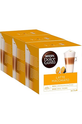 Nescafe Nescafe Dolce Gusto Latte Macchiato Coffee Capsules Set of 3, 48 Capsules