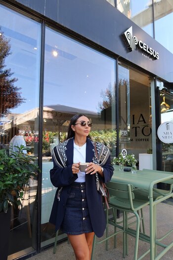 Özge Özgenç Міні-спідниця з джинсової тканини з кишенями на кришці