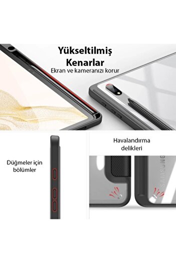Butik Dux Ducis SM Galaxy Tab S8-S7 Kılıf Toby Series Manyetik Kapaklı Kılıf (X700/X706)-(T870/T875/T876B)