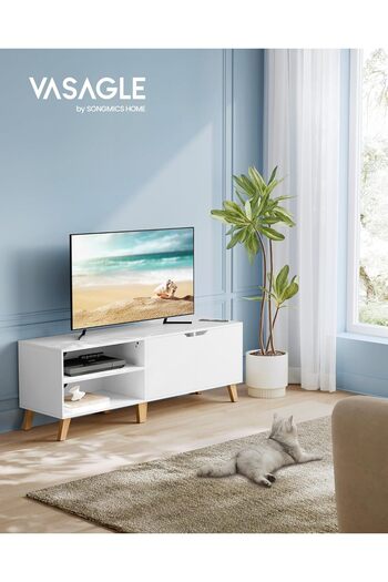 OEM VASAGLE TV Cabinet for up to 65 inches, with 2 doors and adjustable shelf, 40x140x50 cm, white