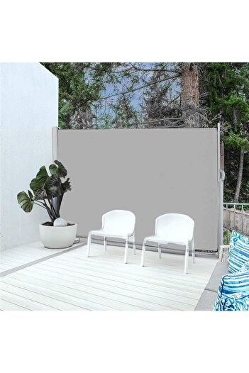 OEM Side privacy screen, extendable, fixing system included, 160x300cm, light grey