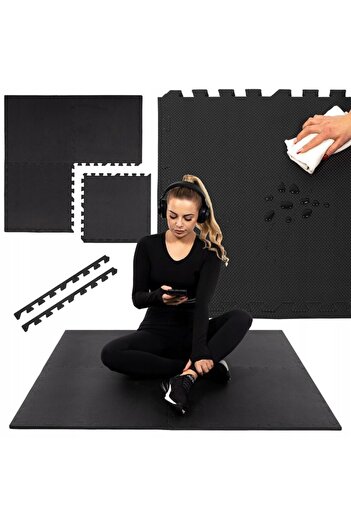 SERSIMO Training mat protection mat set, puzzle type, 4 pieces 60x60cm, 12mm