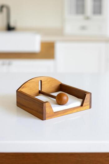 Hangora Acacia Wood Napkin Holder - Stylish and Functional