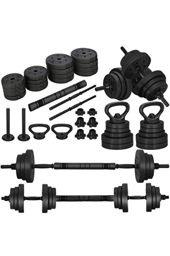 OEM Multifunctional weight set convertible into dumbbells, kettlebell, barbell, total 19 kg