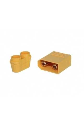 AMASS DC power plug XT90 male PIN 2 on soldered cable 40A 500V