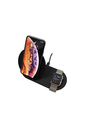 OEM Wireless Charger QI FAST CHARGE 2 in 1 Black N26-1