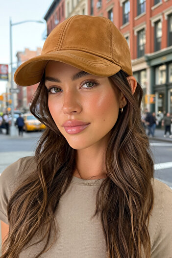 LAGRANZE Premium Women's Genuine Leather Nubuck Hat