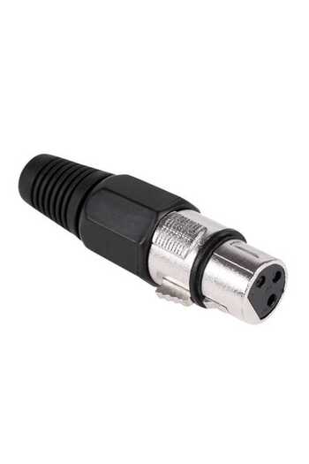 OEM Black female XLR plug with solder
