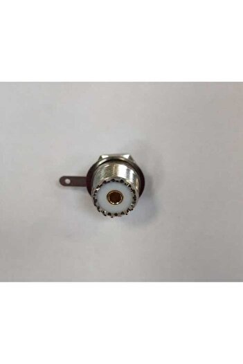 OEM UHF female gold-plated pin connector on panel with SO 239-PL 259 nut for CB stations