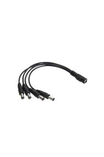 OEM Adapter cable with DC plug 2.1x5.5 mm 1x female to 4x male for surveillance cameras
