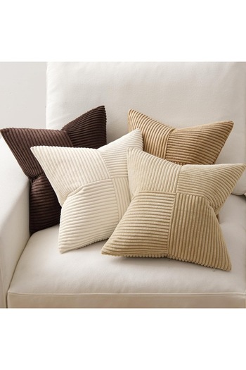 MEEDEN Set 4 Fata De Perna, 40 X 40 Cm, Cafenii - CN
