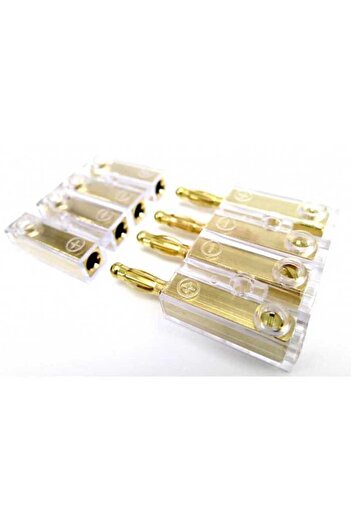 ACV Speaker connector 4mm2 gold plated screw plug/socket