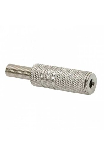 OEM 3.5 mm mono metal silver female jack plug