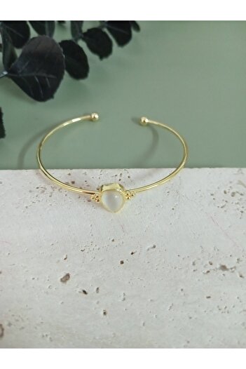 mos&more Gold White Drop Stone Crisp Bracelet